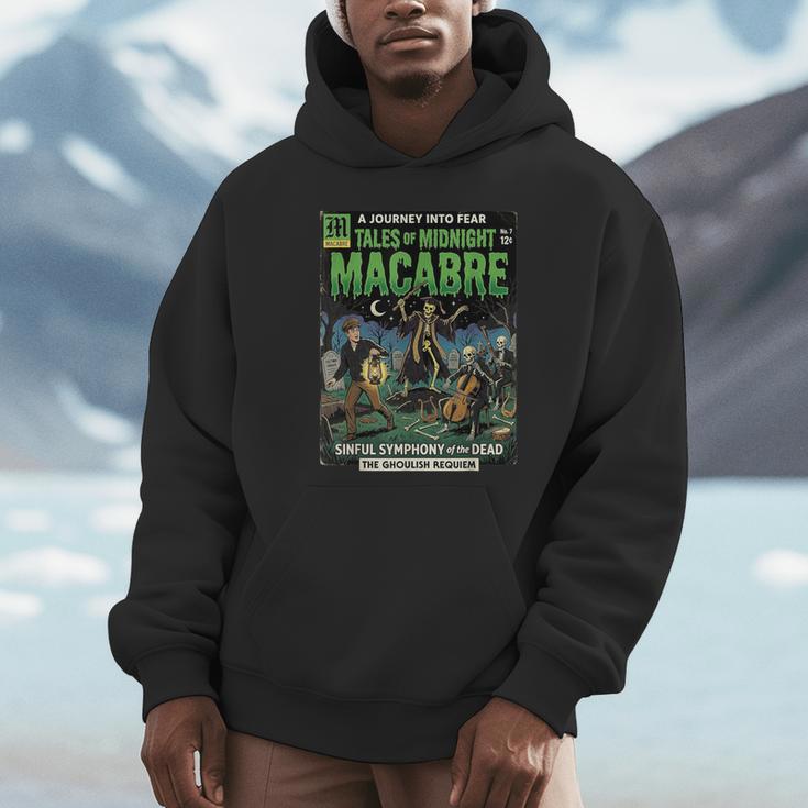 Vintage Retro Horror Comic Book Cover Skeleton Macabre Unisex Hoodie Vintage Retro Horror Comic Book Cover Skeleton Macabre Unisex Hoodie