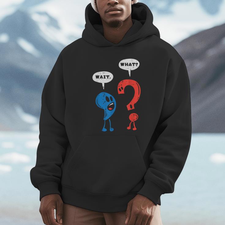 Wait What Comma Question Mark Reading Book Lover Teacher Unisex Hoodie