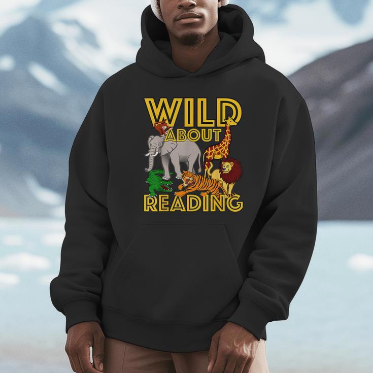 Wild About Reading Back To School Teacher Books Read Unisex Hoodie