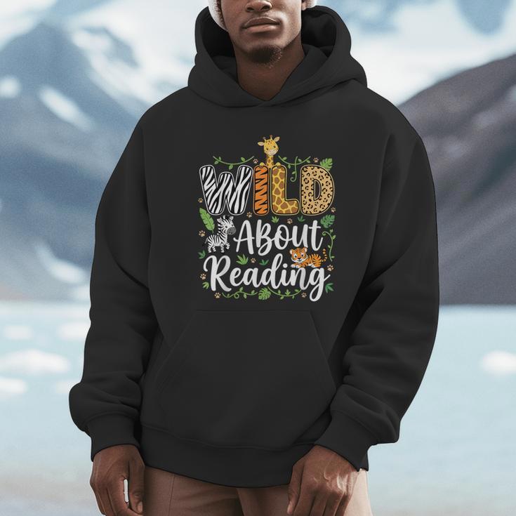 Wild About Reading Books Reader Lover Librarian Bookworm Unisex Hoodie Wild About Reading Books Reader Lover Librarian Bookworm Unisex Hoodie