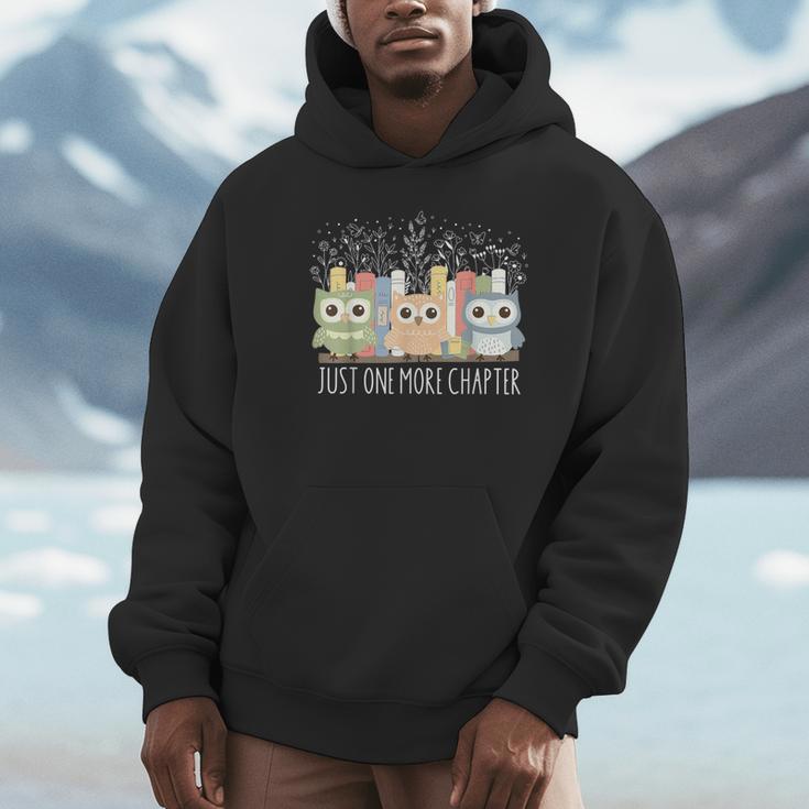 Wildflower Just One More Chapter Owl Book Lover Reader Unisex Hoodie