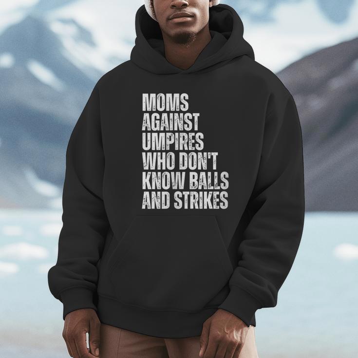Women's Moms Against Umpires Parents Mom Baseball Sarcastic Unisex Hoodie Women's Moms Against Umpires Parents Mom Baseball Sarcastic Unisex Hoodie