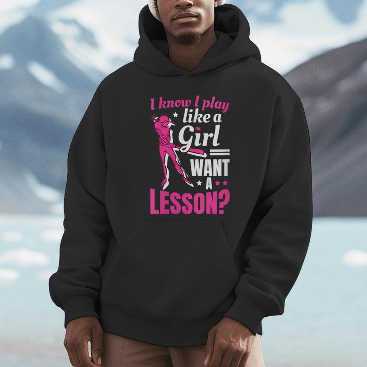 Women's Play Like A Girl Softball Baseball Girls Unisex Hoodie Women's Play Like A Girl Softball Baseball Girls Unisex Hoodie