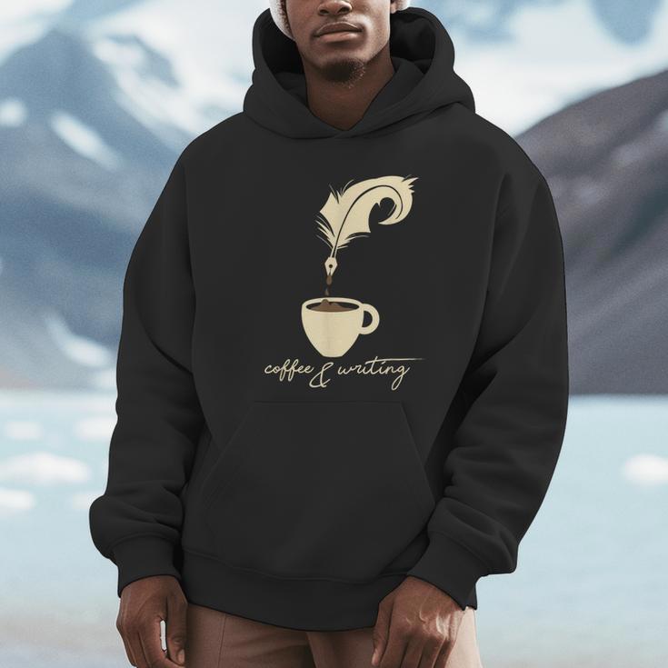 Writer I Author I Book Literature I Coffee And Writing Unisex Hoodie