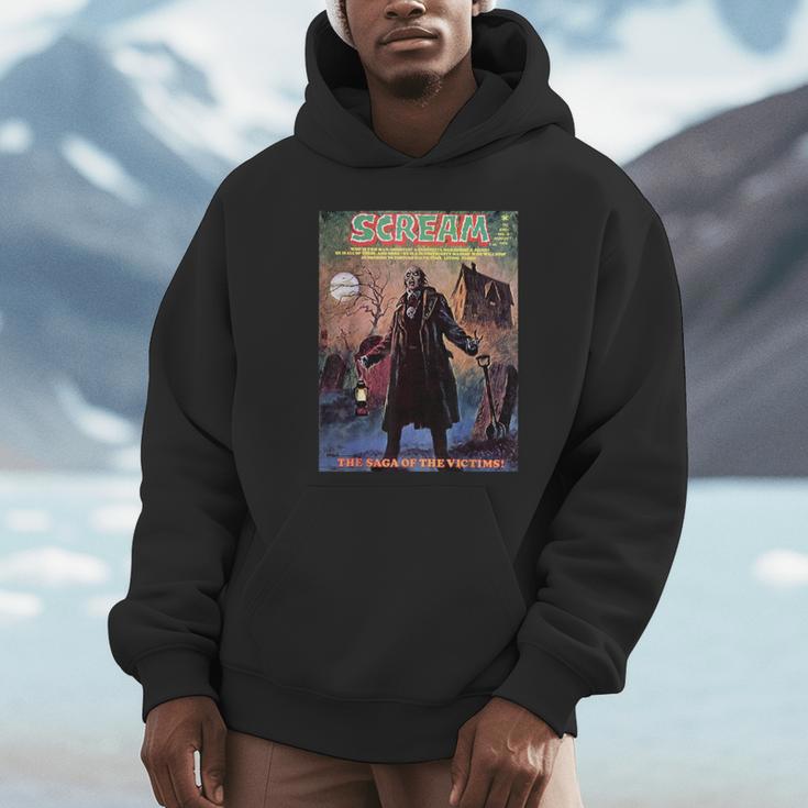 Zombie Halloween Horror Vintage Comic Book Retro Scary Unisex Hoodie