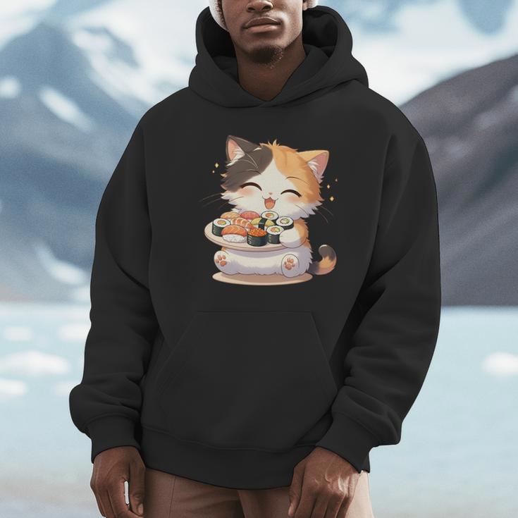 わがまま猫 寿司ねこ ラーメン好き かわいい おもしろ マンガ 長袖tシャツ パーカー
