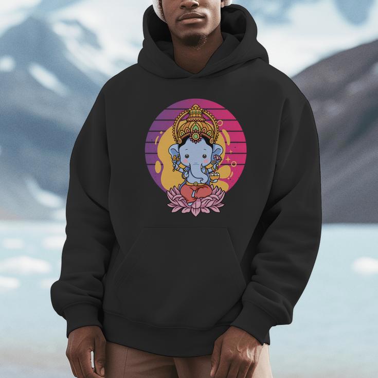 ガネーシャ 象 ヒンドゥー教の神 ガネーシャ 河合主 ガネーシャ 長袖tシャツ パーカー