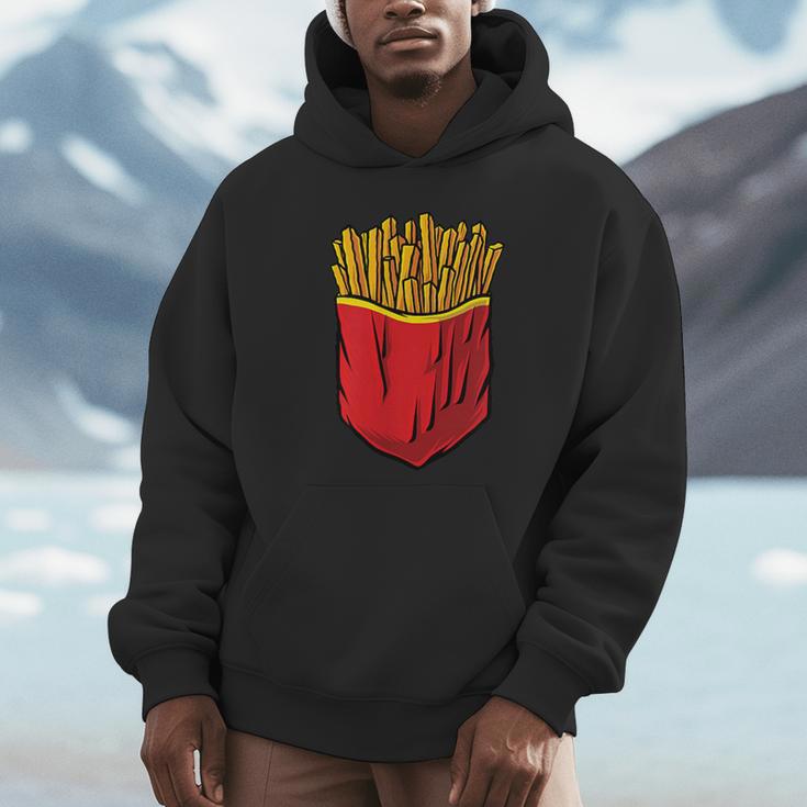 クールなフライドポテトポケットノベルティグラフィックtシャツ&クールデザイン パーカー