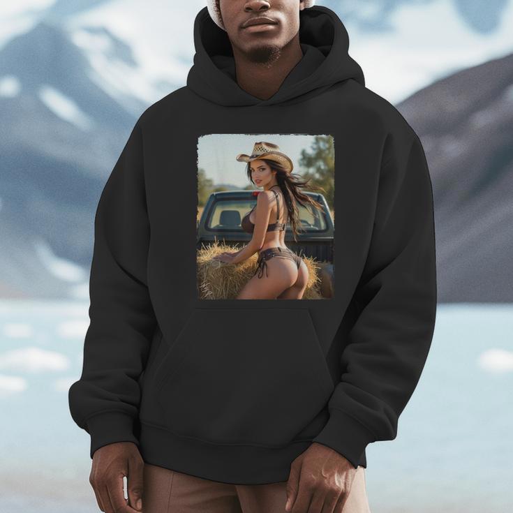セクシーガールグラフィックtシャツ カウガールピンナップガール 2 パーカー