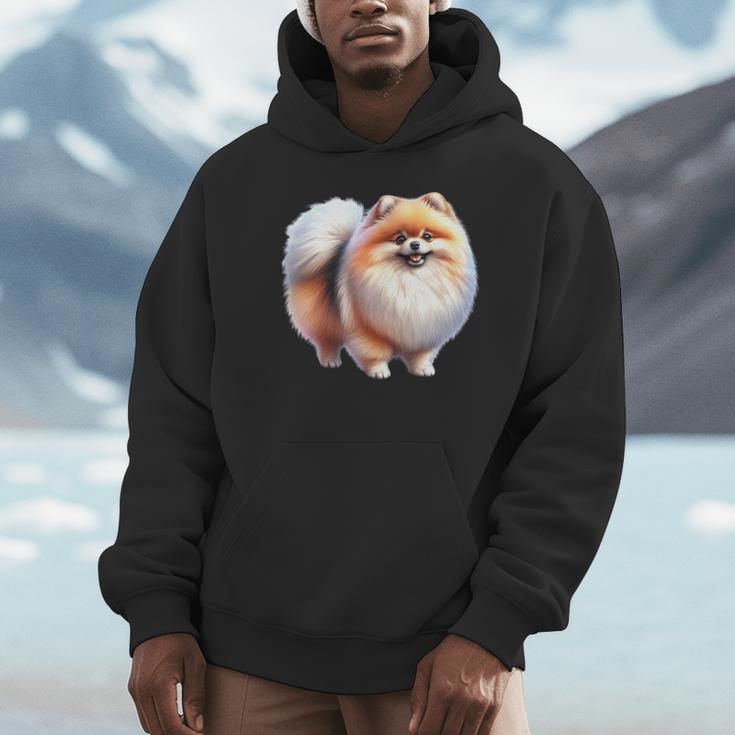 ポメラニアン犬 長袖tシャツ パーカー
