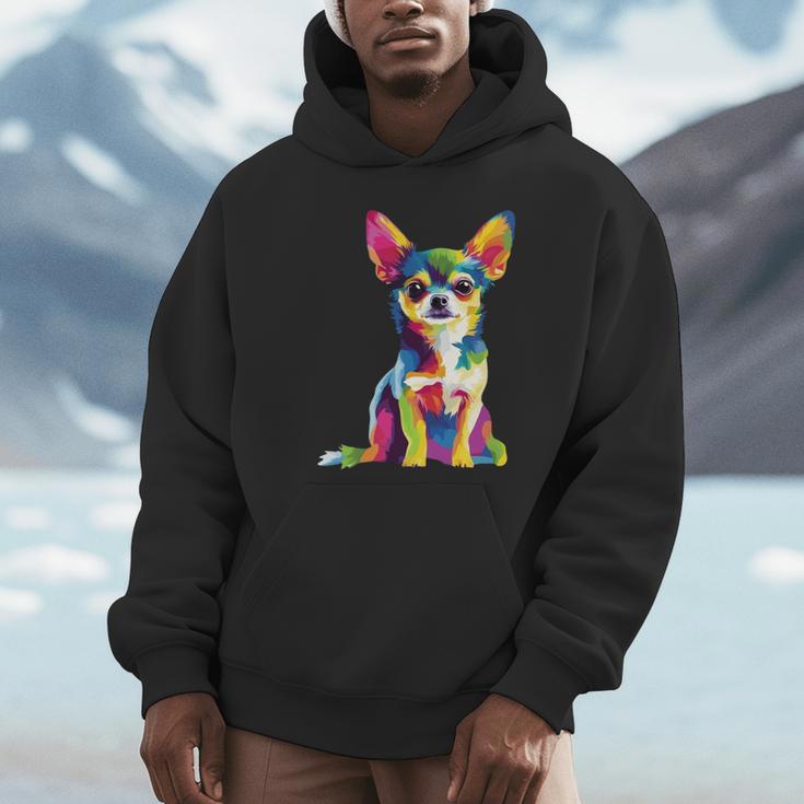ヴィンテージ レトロ チワワ 犬 かわいい グルービー 犬 長袖tシャツ パーカー