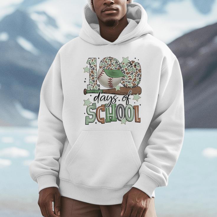 100 Days Of School Baseball Camo Men Boy Kid Unisex Hoodie 100 Days Of School Baseball Camo Men Boy Kid Unisex Hoodie