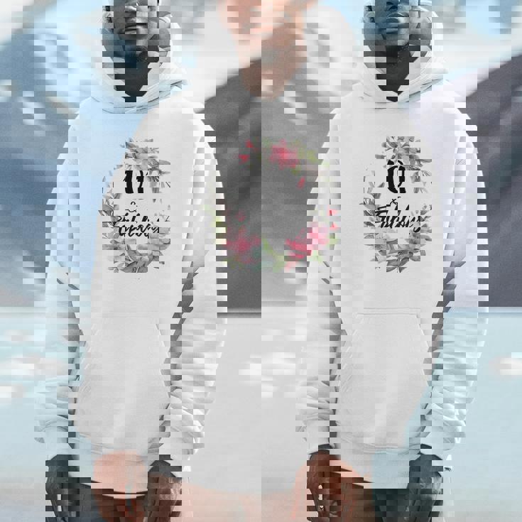 101歳＆ファビュラスフラワーパーティー 101歳の誕生日おめでとう 長袖tシャツ パーカー