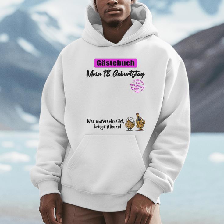 18th Birthday Guest Book 18 Years Girl Woman Unisex Hoodie