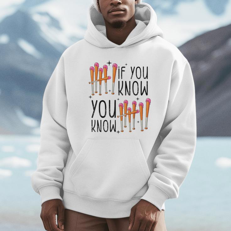 6 7 If You Know You Know Baseball Ice Cream Dip Unisex Hoodie