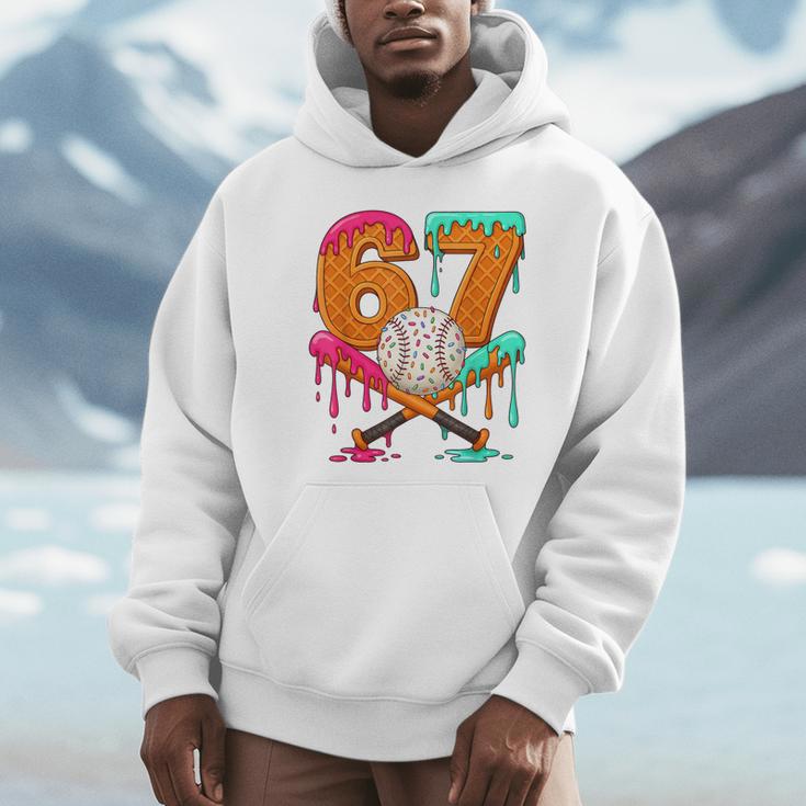 67 Ice Cream Drip Baseball Number 67 Player 67th Birthday Unisex Hoodie 67 Ice Cream Drip Baseball Number 67 Player 67th Birthday Unisex Hoodie