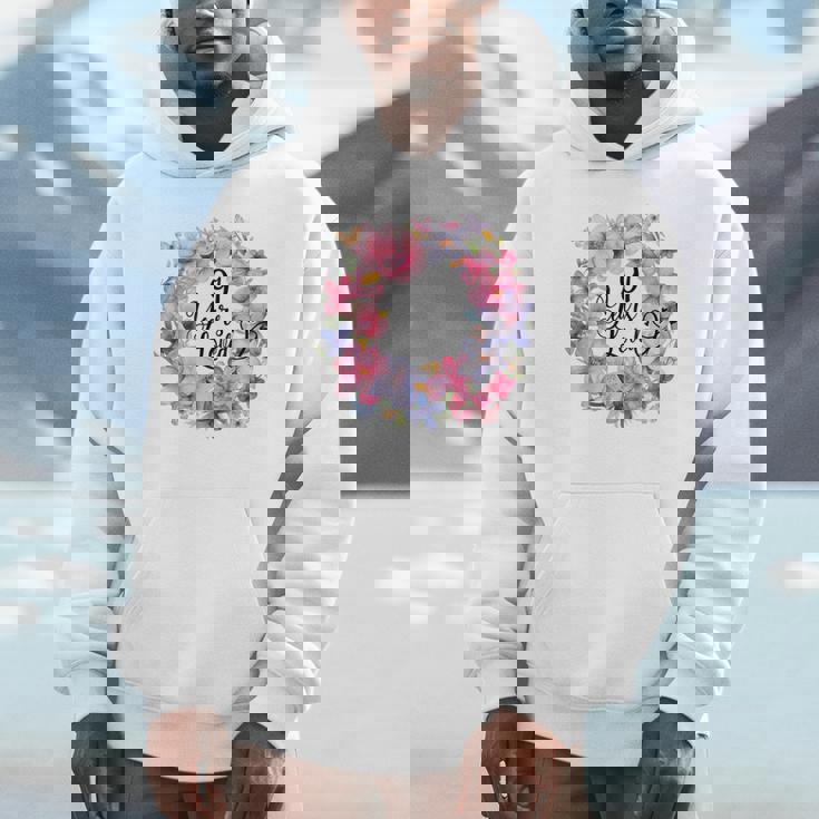 91 Years Loved 91歳の誕生日 フローラルリース ナインティワン パーカー