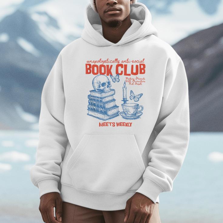 Anti Social Book Club Romance Reader Introverted Bookish Unisex Hoodie
