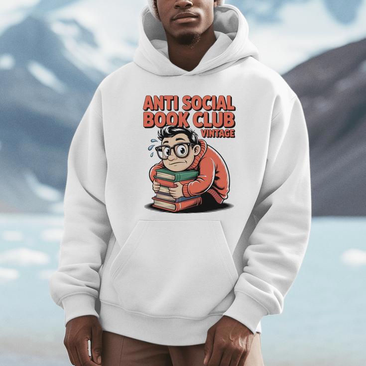 Anti Social Book Club Vintage Retro Reader Art Unisex Hoodie Anti Social Book Club Vintage Retro Reader Art Unisex Hoodie