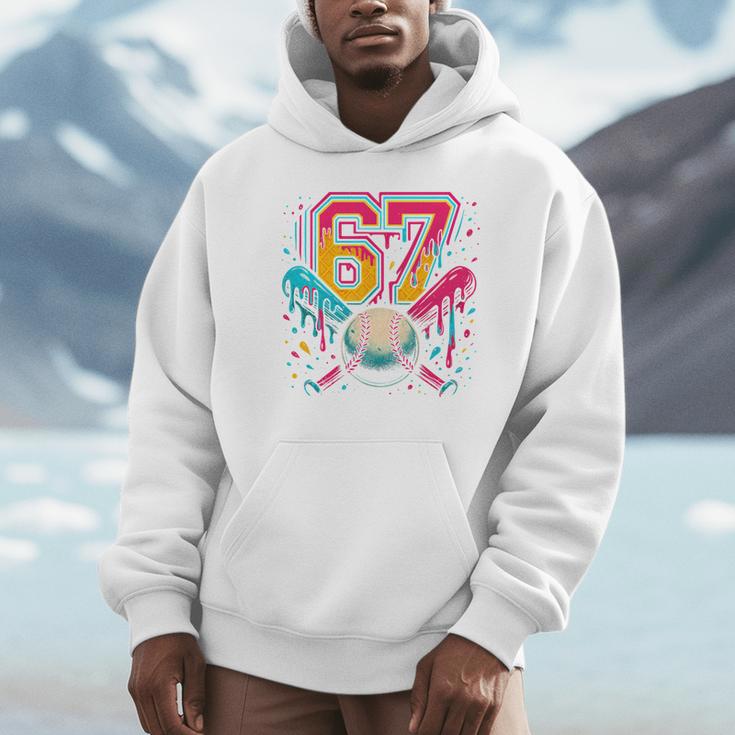 Baseball Drip 6 7 Number 67 Six Seven Meme Boys Kids Unisex Hoodie Baseball Drip 6 7 Number 67 Six Seven Meme Boys Kids Unisex Hoodie