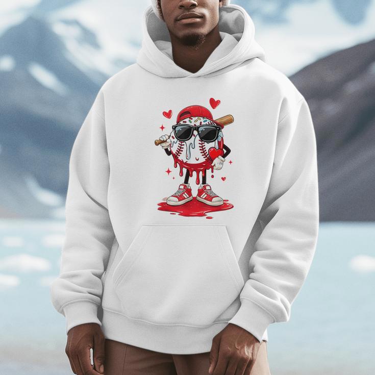 Baseball Drip Ice Cream Sunglasses Boys Youth Kids Valentine Unisex Hoodie