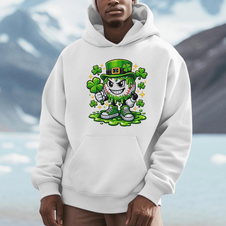 Baseball Drip Icecream Apparel Youth Boy St Patrick Day Unisex Hoodie