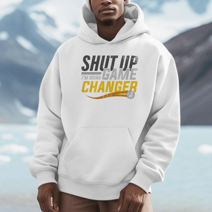 Baseball Fan Shut Up I'm Doing Game Changer Premium Tri-Blend Unisex Hoodie Baseball Fan Shut Up I'm Doing Game Changer Premium Tri-Blend Unisex Hoodie