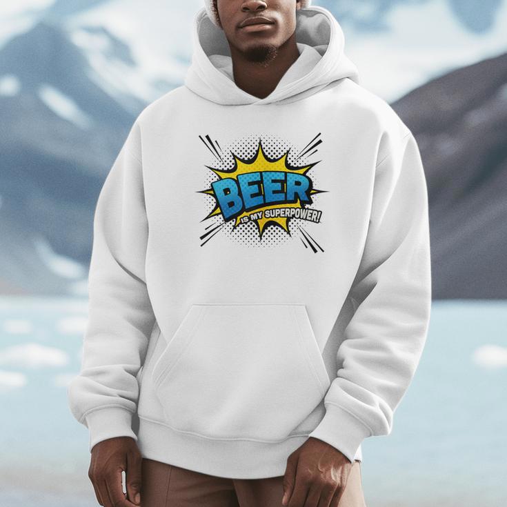 Beer Is My Superpower Comic Book Unisex Hoodie