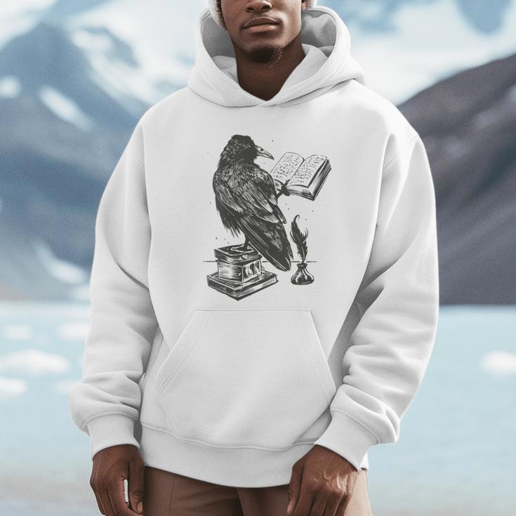 Bird Raven Book Lovers Men Women Graphic Tshirt Unisex Hoodie