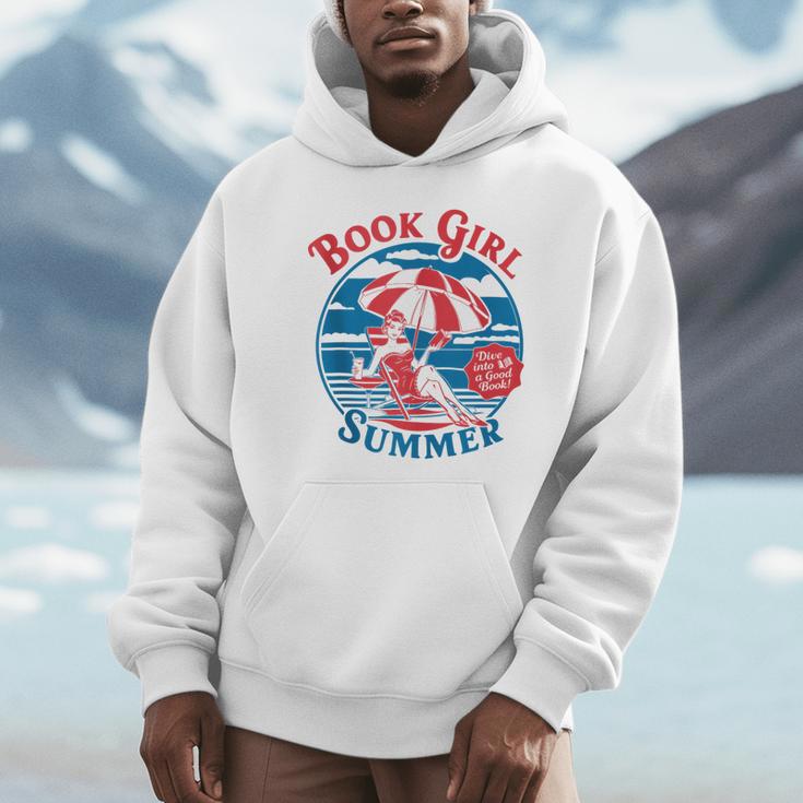 Book Girl Summer Women Retro Bookish Vacation Reader Unisex Hoodie Book Girl Summer Women Retro Bookish Vacation Reader Unisex Hoodie