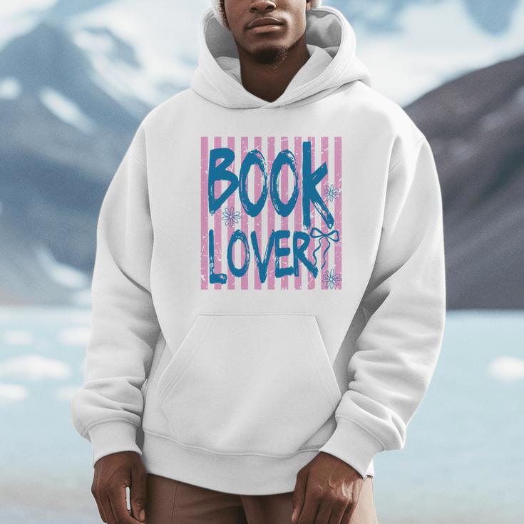Book Lover Reading Enthusiast Bold Stripes Comfort Colors Crop Top Unisex Hoodie