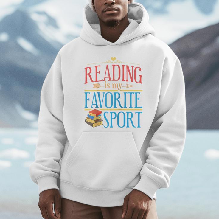 Book Reading Reading Is My Favorite Sport Raglan Baseball Tee Unisex Hoodie