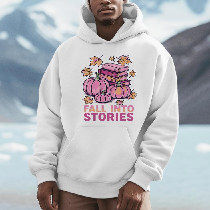 Bookcore Coquette Pinkoween Fall Into Stories Books Premium Tri-Blend Unisex Hoodie