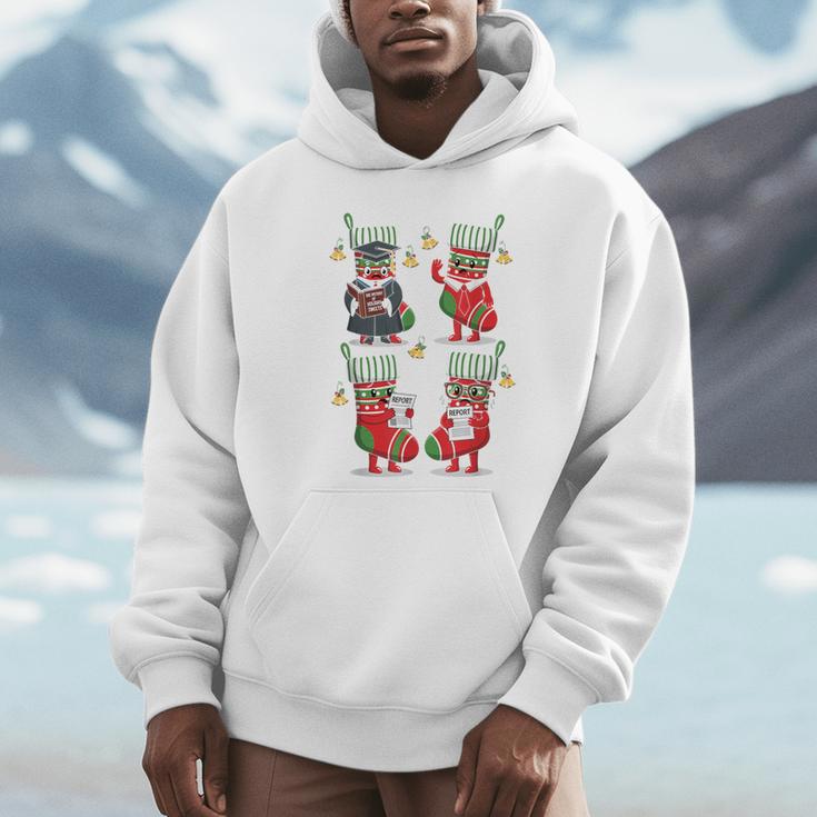 Bookmas Christmas Book Tree Shirt Socks Bookworm Unisex Hoodie