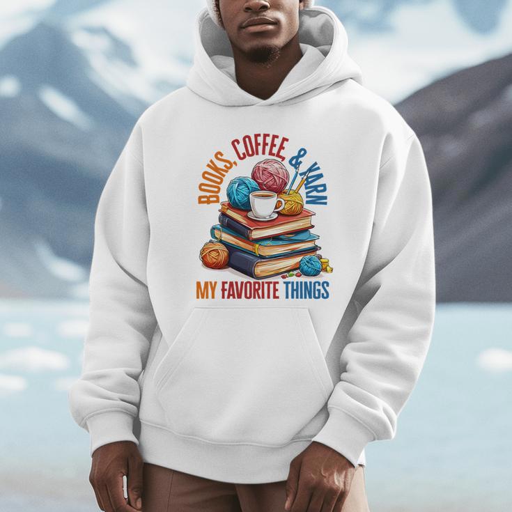 Books Coffee & Yarn Lover My Favorite Things Unisex Hoodie
