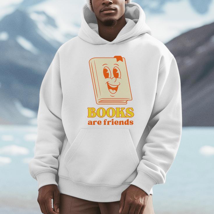 Books Are Friends Bookish Bookstore Library Premium Tri-Blend Unisex Hoodie