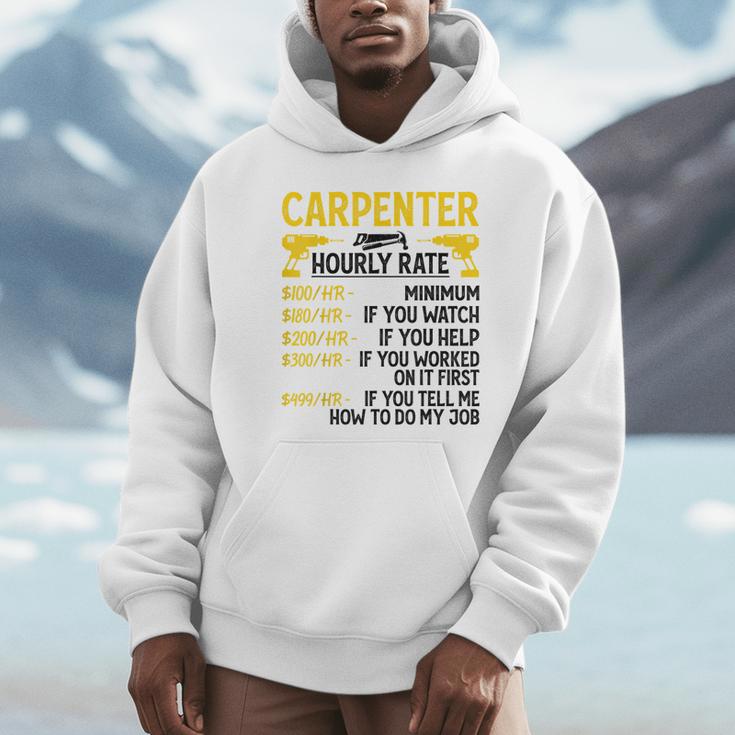 メンズ Carpenter Hourly Rate For Woodworker Carpenter Retro パーカー