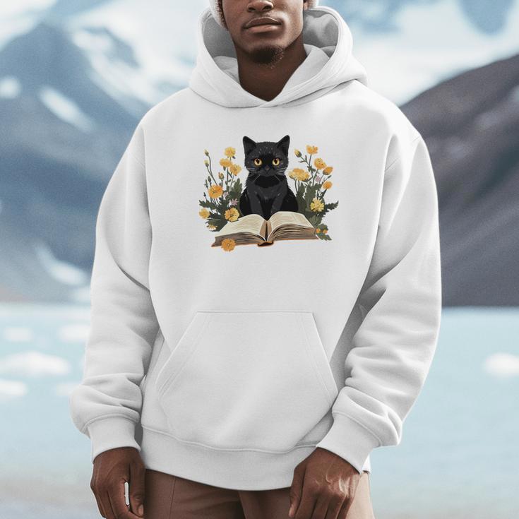 Cat Shirts For Women Book Lover Shirt Cute Cat And Book Premium Tri-Blend Unisex Hoodie