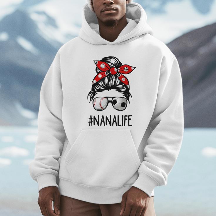 Classy Nana Life Soccer Messy Bun Baseball Mother's Day Unisex Hoodie Classy Nana Life Soccer Messy Bun Baseball Mother's Day Unisex Hoodie