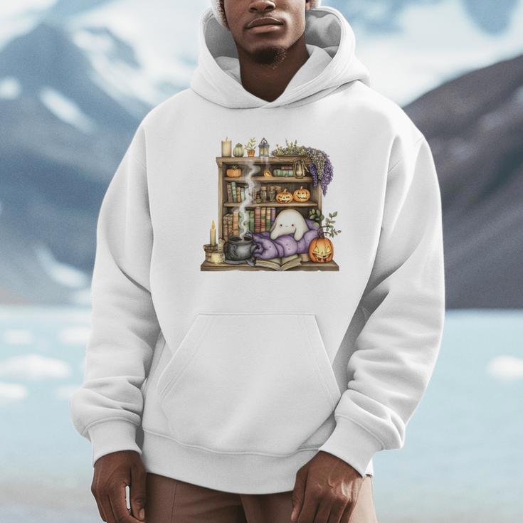 Cute Halloween Bookshelf Premium Tri-Blend Unisex Hoodie