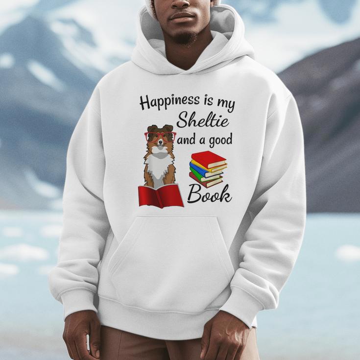 Cute Happiness Is Sheltie And Books Sheltie Mom Unisex Hoodie Cute Happiness Is Sheltie And Books Sheltie Mom Unisex Hoodie