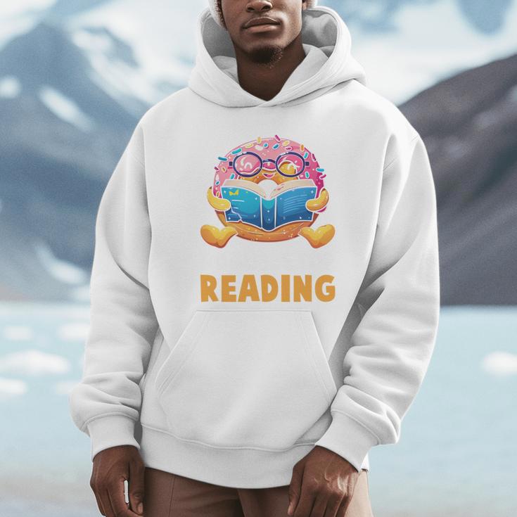 Donut Stop Reading Cute Book Reader Bookworm Donut Day Unisex Hoodie