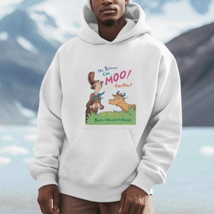 Dr Seuss Mr Brown Can Moo Book Cover Unisex Hoodie Dr Seuss Mr Brown Can Moo Book Cover Unisex Hoodie