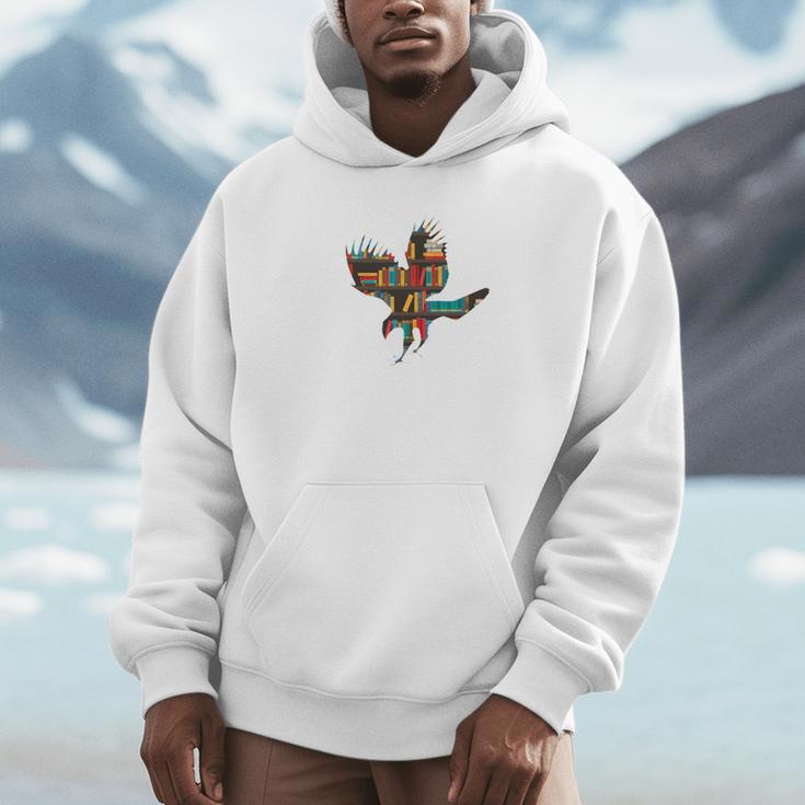 Easily Distracted By Hawks & Books Lover Falcon Bird Unisex Hoodie