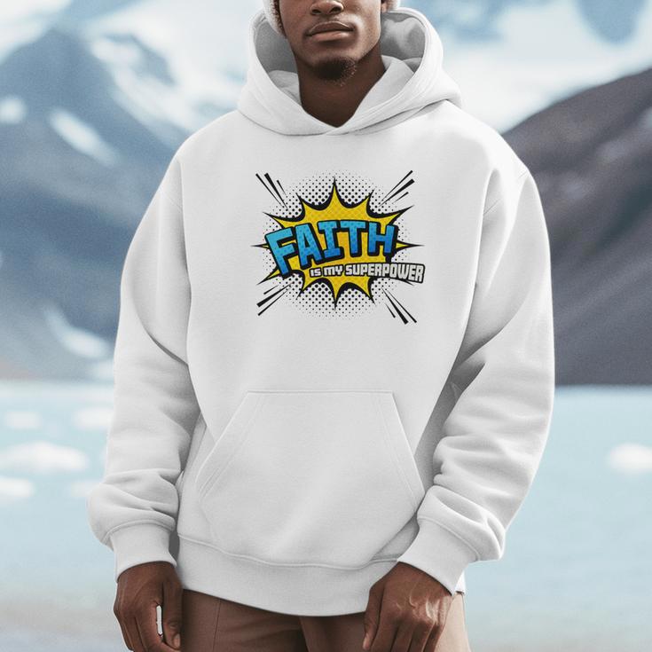 Faith Is My Superpower Fun Comic Book Christian Premium Tri-Blend Unisex Hoodie Faith Is My Superpower Fun Comic Book Christian Premium Tri-Blend Unisex Hoodie