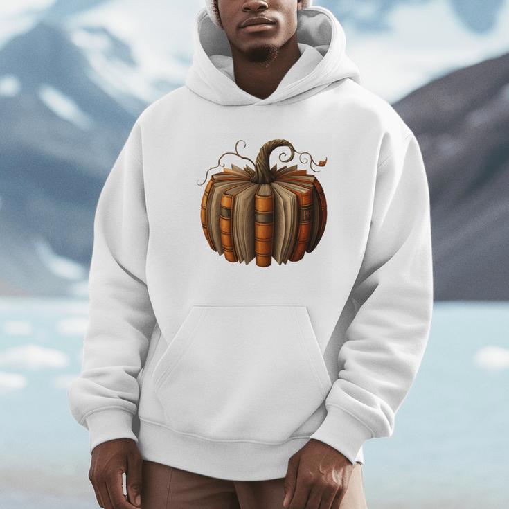 Fall Book Pumpkin Halloween Retro Fall Librarians Bookworm Unisex Hoodie Fall Book Pumpkin Halloween Retro Fall Librarians Bookworm Unisex Hoodie