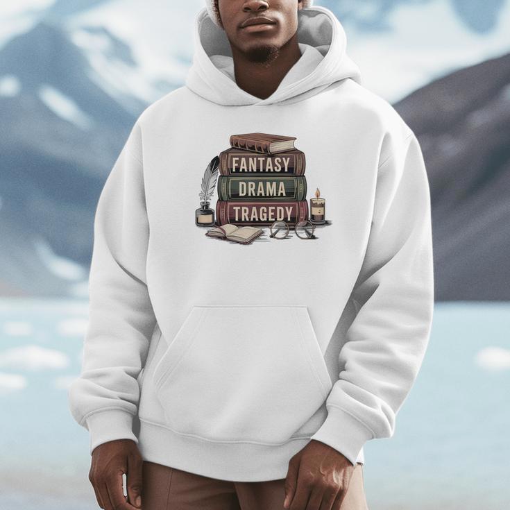 Fantasy Drama Tragedy Gothic Book Lover Bookworm Unisex Hoodie Fantasy Drama Tragedy Gothic Book Lover Bookworm Unisex Hoodie