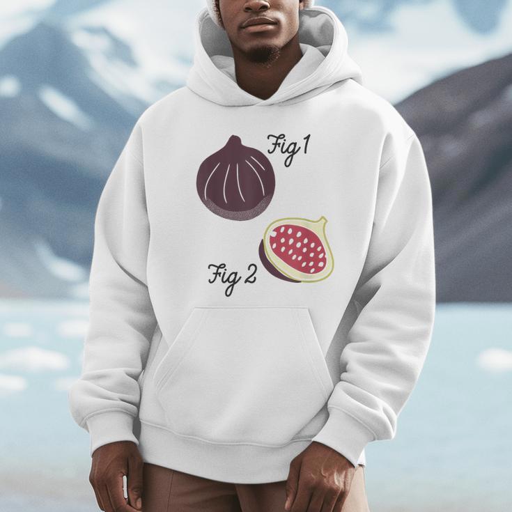 Fig 1 Figs Fruit Scientific Drawing Textbook Graphic Unisex Hoodie