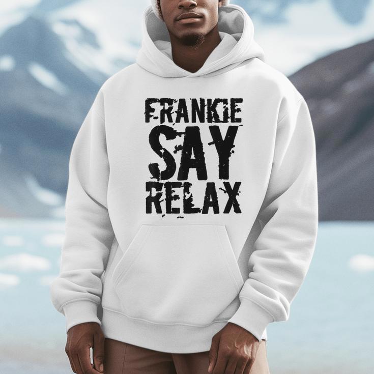 Frankieay Relax 太字フォントシャツ パーカー