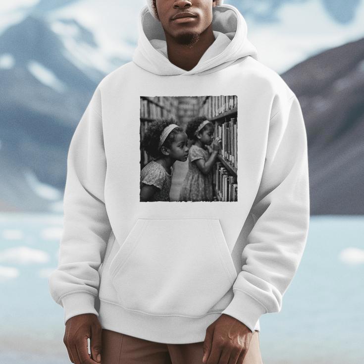 Girls Reading Books Book Lover Afro African Reader Unisex Hoodie